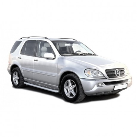 Защита порогов с алюминиевым листом (d63,5) для Mercedes-Benz ML 320/350 (2001-2005)(Окрашенное) купить недорого с доставкой в Усть-Илимск